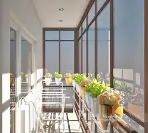 Идеи дизайна экстерьера: панорамное остекление балкона