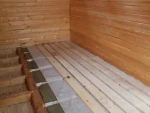 Полы в деревянном доме из бруса