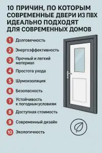 10 Причин, по которым современные двери из ПВХ идеально подходят для современных домов