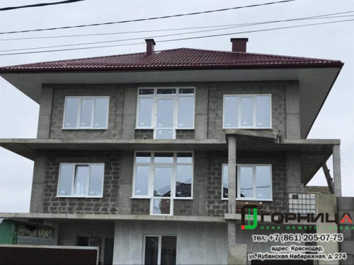 Дивноморск - профиль ELEX 58, стеклопакеты 2-х камерные solar