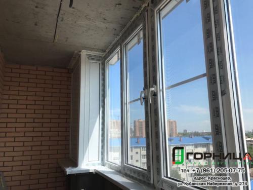 Остекление лоджии. Металлопластиковые окна от Завода Горница. Краснодар, Репина