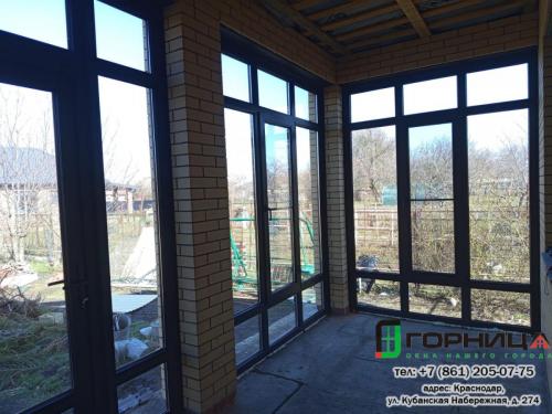 Остекление веранды частного дома ст.Новотиторовской
